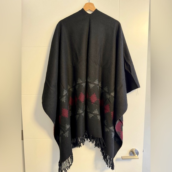 Monk & Lou Reversible Wool Poncho - Picture 2 of 5